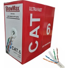 Showmax 23AWG Utp Cat6 Network Kablosu Gri 305METRE