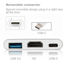 Beautifyy Usb-C Extender Hub Thunderbolt 3 Adaptör USB Tip C Hub-Hdmı Uyumlu 4K Usb-C Dock Pd MacBook Pro/air 2020 (Yurt Dışından)