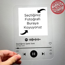 Sesli Çerçevem Kişiye Özel Spotify Pleksi Spotify Barkodlu Plak 13X18 cm