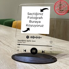 Sesli Çerçevem Kişiye Özel Spotify Pleksi Spotify Barkodlu Plak 13X18 cm