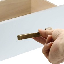 Nzb Çekmece Mutfak Dolap Kapak Kulpu Kulbu 96-128 mm Antik Sarı Metal Kulp