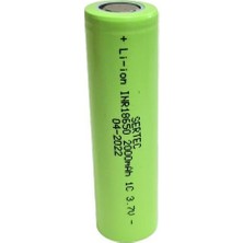 Sertec 18650 3.7V 2000MAH 1c Lion Şarjlı Pil Başlıksız - 1ADET