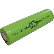 Sertec 18650 3.7V 2000MAH 1c Lion Şarjlı Pil Başlıksız - 1ADET