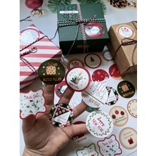 Tuğset Etiket Yılbaşı Temalı Sticker - Mutlu Yıllar Etiketi -Yılbaşı Paketleme Happy New Year Sticker Karışık Set