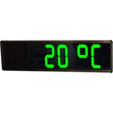 Teknomerkez Bold Font Displayli Saniyeli Dijital Saat, Kasa: 20X65CM- Yeşil