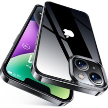 MobaxAksesuar Apple iPhone 14 Plus Kılıf Anti-Fingerprint Kristal Şeffaf Sararmaz Kapak