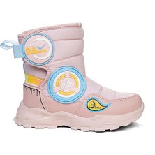Trendyshose 2221 Unisex Yüksek Kalın Kaymaz Taban Cırtlı Kürk Astarlı Soğuk Geçirmez Kar Botu