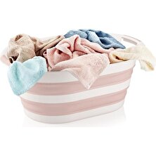 Tıkla Sende Tiklasende Vera Bath Katlanır Pembe Çamaşır Sepeti Katlanır Temizlik Kovası Multi Set 2'li