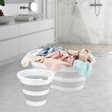 Tıkla Sende Vera Bath Katlanır Çamaşır Sepeti Katlanır Temizlik Kovası Multi Set 2'li