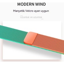 Quickly Apple Watch Uyumlu Seri 8 7 41MM Milan Nice Çelik Degrade Kayış (Yurt Dışından)
