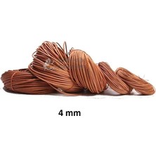 SRTfootcare Deri Ip Sırım Yuvarlak 4 mm Naturel 1mt (Leathercraft, Deri Hobi)