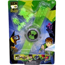 Benten Saat BEN10 Işıklı Figürlü Uzak Sesli Omnitrix Saat Oyuncak