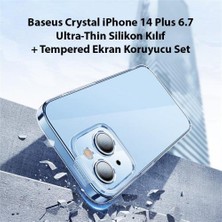 Baseus iPhone 14 Plus 6.7 Silikon Kılıf ve Full Kaplama Kırılmaz Ekran Koruyucu,aleofobik Nano Kılıf