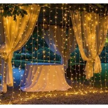 Hazar Led 3X2 Metre Perde Led Işık Gün Işığı 8 Fonksiyonlu Eklenebilir Dekoratif Led Işık Yılbaşı Süsü
