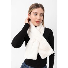 Saria Moda Kadın Yumuşak Peluş Kaşkol Boyunluk Atkı