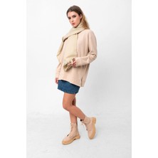 Saria Moda Yumuşak Dokulu  Kalın Omuz Şalı