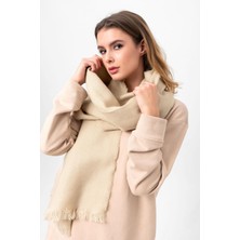 Saria Moda Yumuşak Dokulu  Kalın Omuz Şalı