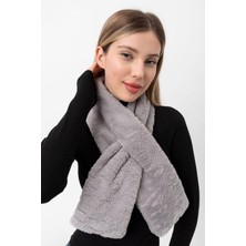 Saria Moda Kadın Yumuşak Peluş Kaşkol Boyunluk Atkı