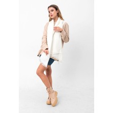 Saria Moda Yumuşak Dokulu  Kalın Omuz Şalı