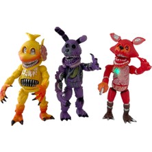 UDATOYS Five Nights At Freddys Oyuncak Freddy Işıklı Karakterler 18CM 3lü