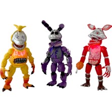 UDATOYS Five Nights At Freddys Oyuncak Freddy Işıklı Karakterler 18CM 3lü