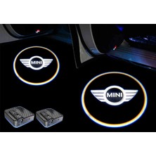 Ototime Mını Cooper Araçları Için Kapı Altı Logo 7 LED Projektör (2 Adet)