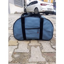 Nfy Style Nfystyle Orta Boy Unisex El ve Omuz Askılı Seyahat Çantası Fitness El Valizi Açık Mavi