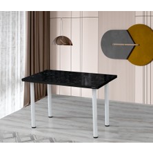 Demontepark  70 x 120 cm  Masa Mutfak Masası Yemek Masası Çalışma Masası Siyah