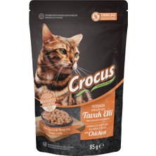 Crocus Tahılsız Kedi Tavuklu Pouch Jöleli Yaş Mama 85 G