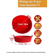 Deftion Philips Airfryer Uyumlu Silikon Pişirme Kabı Airfray Aifrey Fritöz Pişirme Kağıdı Silikonu