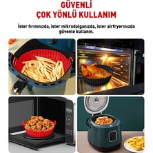 Deftion Philips Airfryer Uyumlu Silikon Pişirme Kabı Airfray Aifrey Fritöz Pişirme Kağıdı Silikonu