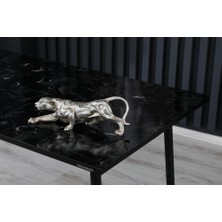 Demontepark  70 x 120 cm  Masa Mutfak Masası Yemek Masası Çalışma Masası Siyah