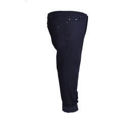 Famorra Büyük Beden Erkek Lacivert Keten Pantolon