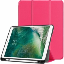 AZC Samsung Galaxy Tab S7 Plus SM-T970 Kılıf Smart Cover Kalem Bölmeli Standlı Arkası Silikon Uyku Modlu