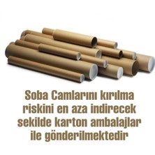 ÇETİNLER Quartz Soba Camı 50 cm Ince