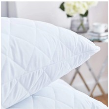 AY Home  10 Adet Kapitoneli Sıvı Geçirmez Yastık Alezi Yastık Koruyucu Yastık Kılıfı Pamuklu Beyaz 50 x 70 cm