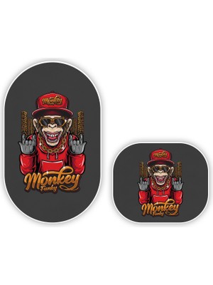 Marsa Kaymaz Taban Banyo Paspas Takımı 2'li  Klozet Takımı Kedi Maymun Astronot Baykuş 60X100 - 50X60