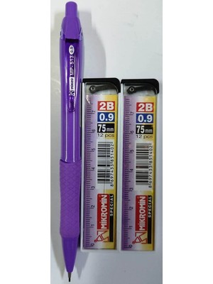 Mikro 0.9 Uçlu Kalem ve 2 Kutu 12 Adet Uç ile Renkli ve Ergonomik Tasarımlı Kalem Seti