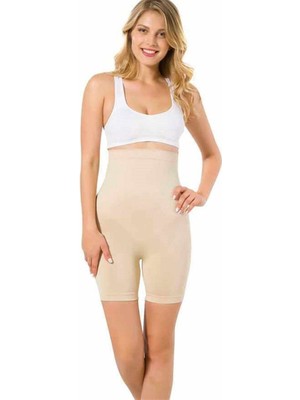 Emay İç Giyim Emay Yüksek Bel Dikişsiz Bokser Paçalı Kadın Korse 2007