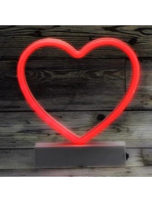 Kuzey Kırmızı Kalpli LED Işık Yılbaşı Işıkları Decor Heart Red LED Light Pilli LED Işık Kırmızı Neon LED Işık