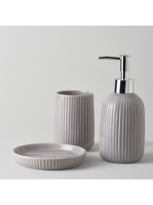 Linens Blanc 3'lu Banyo Seti Gri