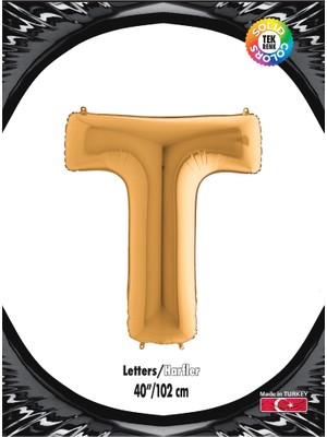 Güneş Avm Kikajoy Harf Folyo Balon 40" Altın -T-