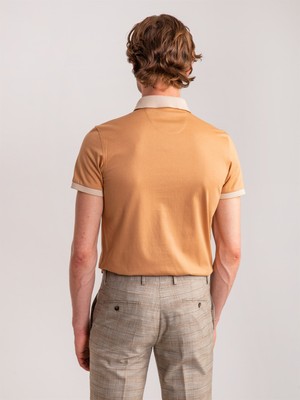 Dufy Camel Erkek Slim Fit Polo Yaka Tshirt