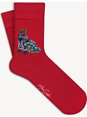 Mono Socks 3'lü Teddy Bear Yılbaşı Christmas Çorabı