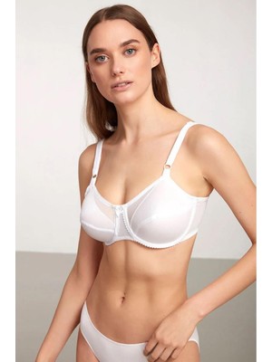 Kom Beyaz Balenli Toparlayıcı Sütyen