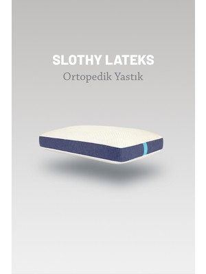 Sloth Bedding Doğal Latex Hipoalerjenik Yan ve Sırt Üstü Ortopedik Yastık 40 x 60 cm Slothylatex