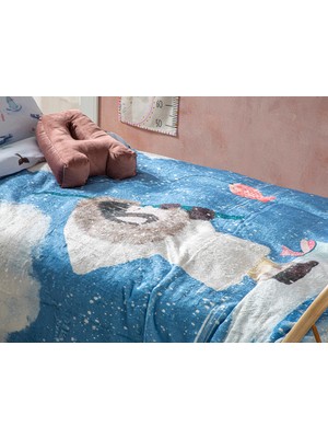 English Home Eskimo Wellsoft Çocuk Battanıye 150X200 cm Mavi