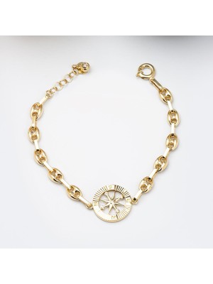 Tufanlar Kuyumculuk Altın Zincir Pusula Bileklik