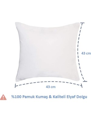 Yeşil Erik %100 Pamuk Astar & %100 Boncuk Elyaf 4'lü Kırlent Içi 4lu Kırlent İçi Yastık 400GR Koltuk Yastık 4lü Kırlent Yastık