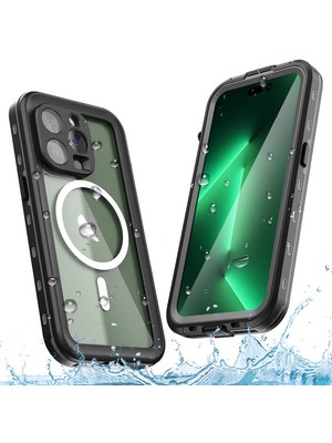 MobaxAksesuar Apple iPhone 14 Pro Kılıf Magsafe Toz Kir Su Geçirmez Kapak